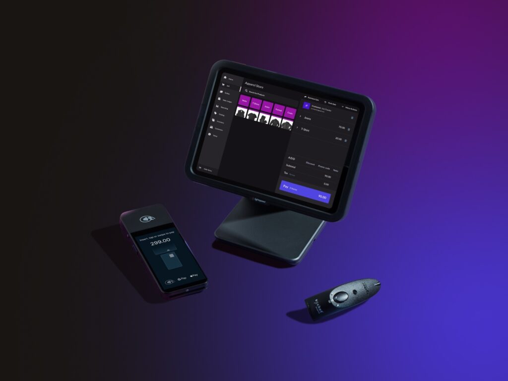 Proggon technician installing Lightspeed POS hardware in Luxembourg